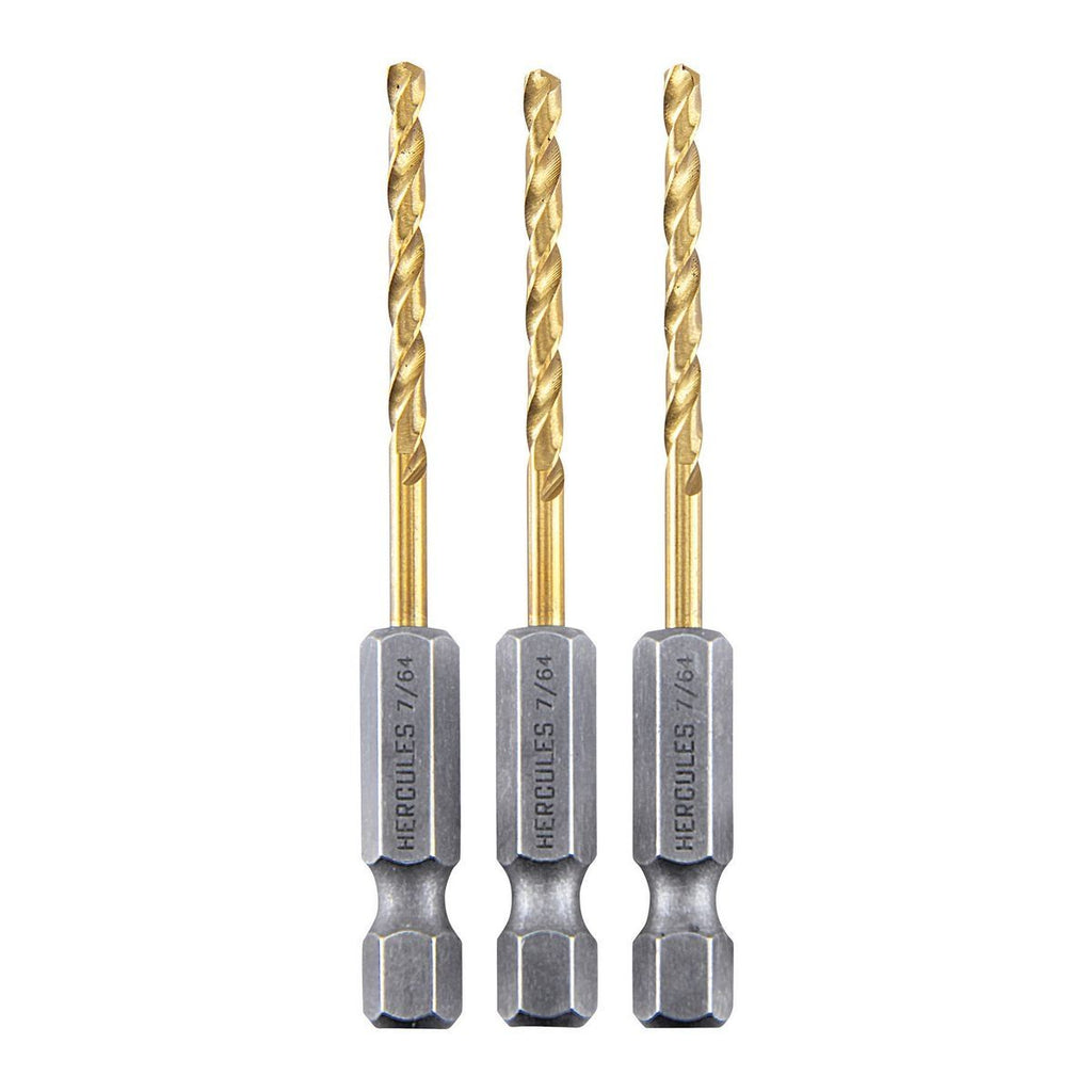 7/64 in. Titanium Drill Bit Set, 3-Piece T6470