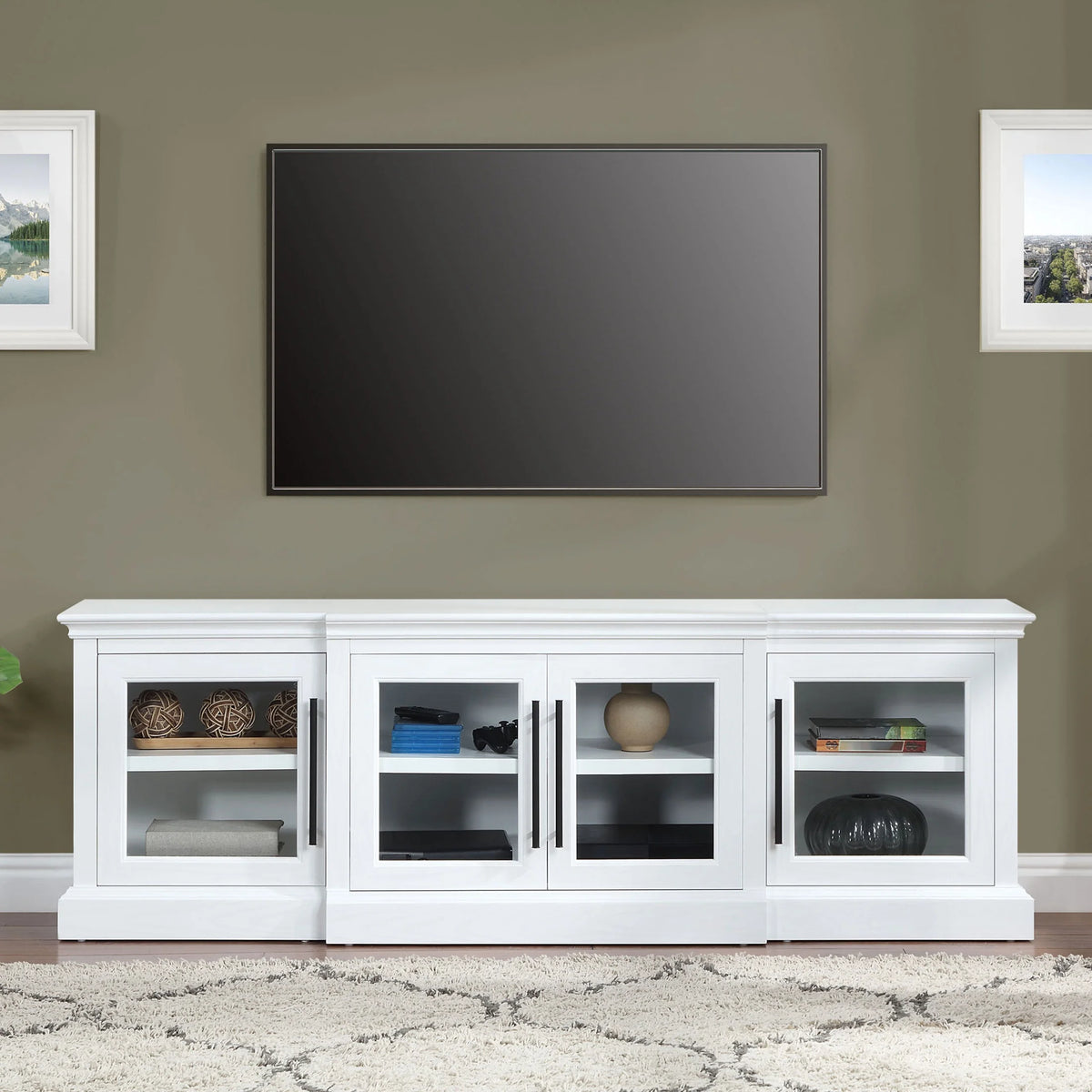 White Low Profile TV Stand O9294