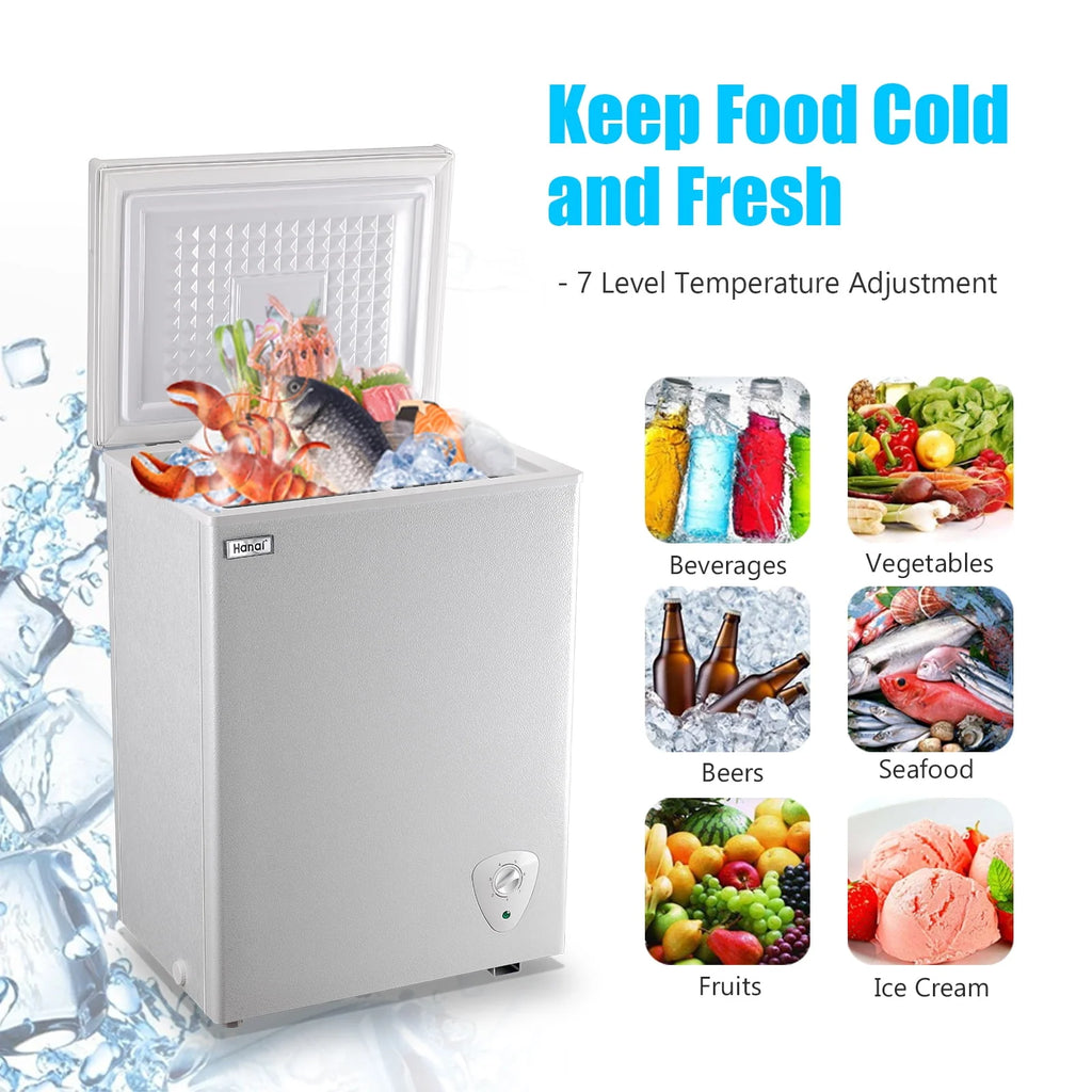 3.5 Cubic Chest Freezer with Storage Basket M42501