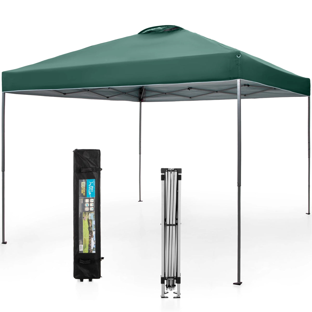 10' x 10' Blue Pop Up Canopy Tent with Wheeled Bag R65672