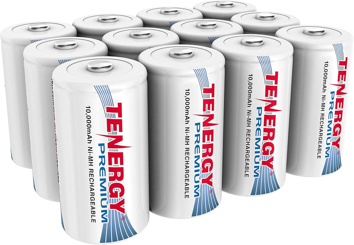 12 Pack D NiMH Rechargeable Batteries T586044