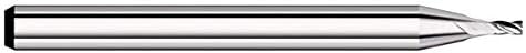 .0250 Single End Corner Radius Carbide End Mill, AlTiN Coated, 4 Flute, Pack of 2 N93462