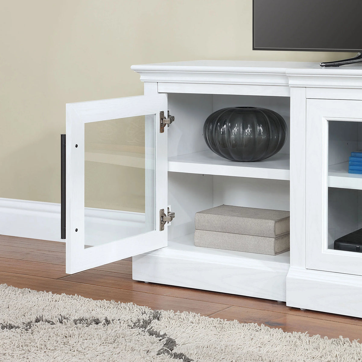 White Low Profile TV Stand O9294