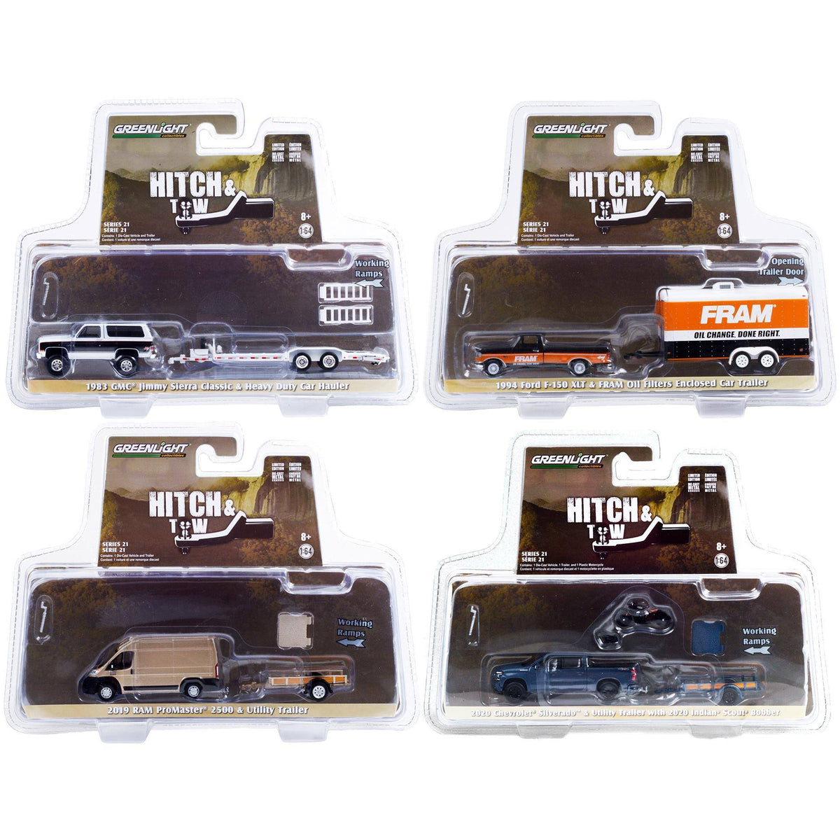 1/64 Diecast Model Cars Set of 4 U185477