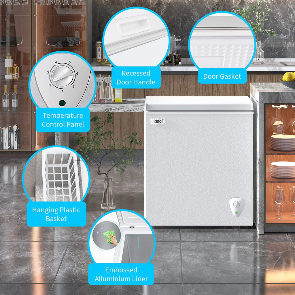 3.5 Cubic Chest Freezer with Storage Basket M42501
