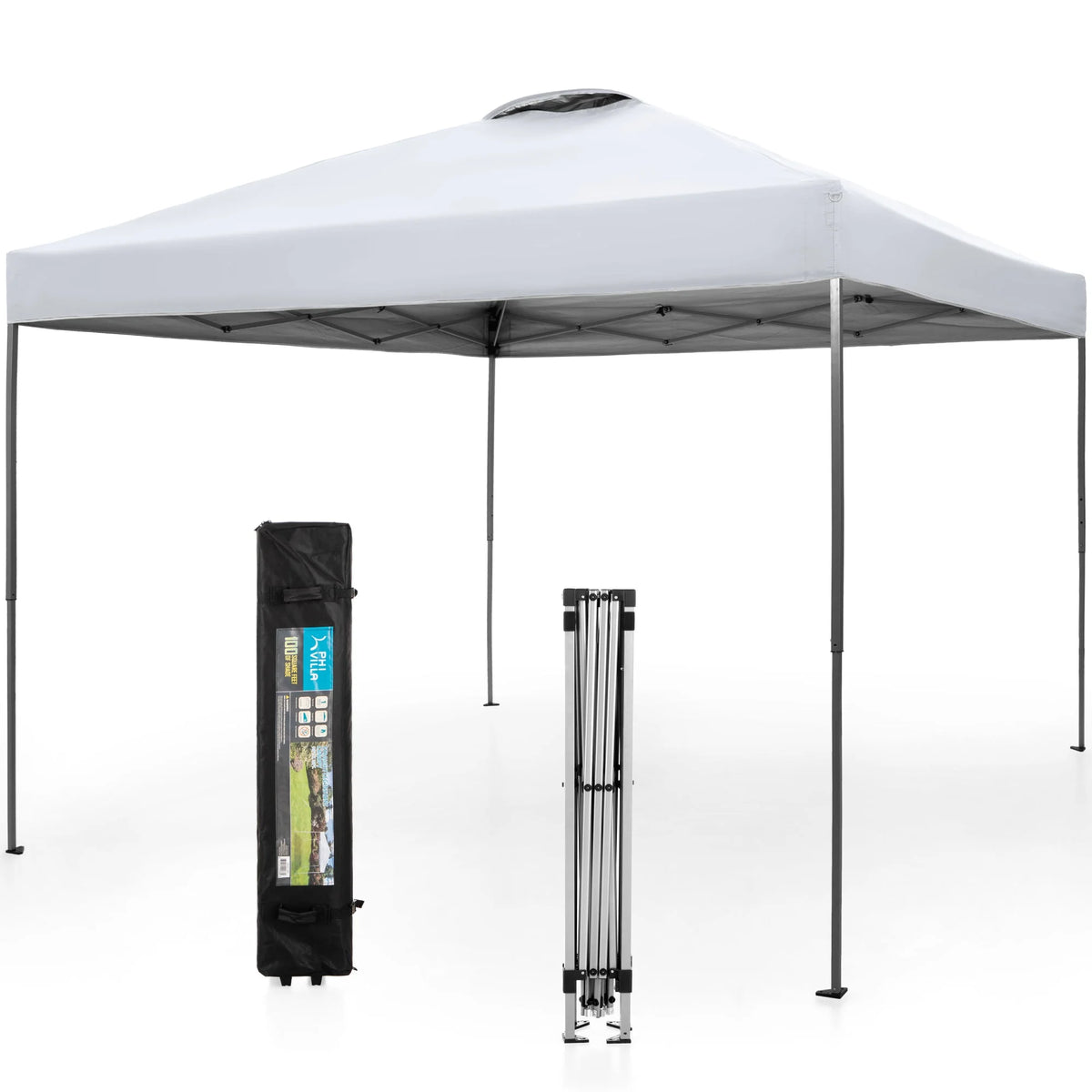 10' x 10' Blue Pop Up Canopy Tent with Wheeled Bag R65672