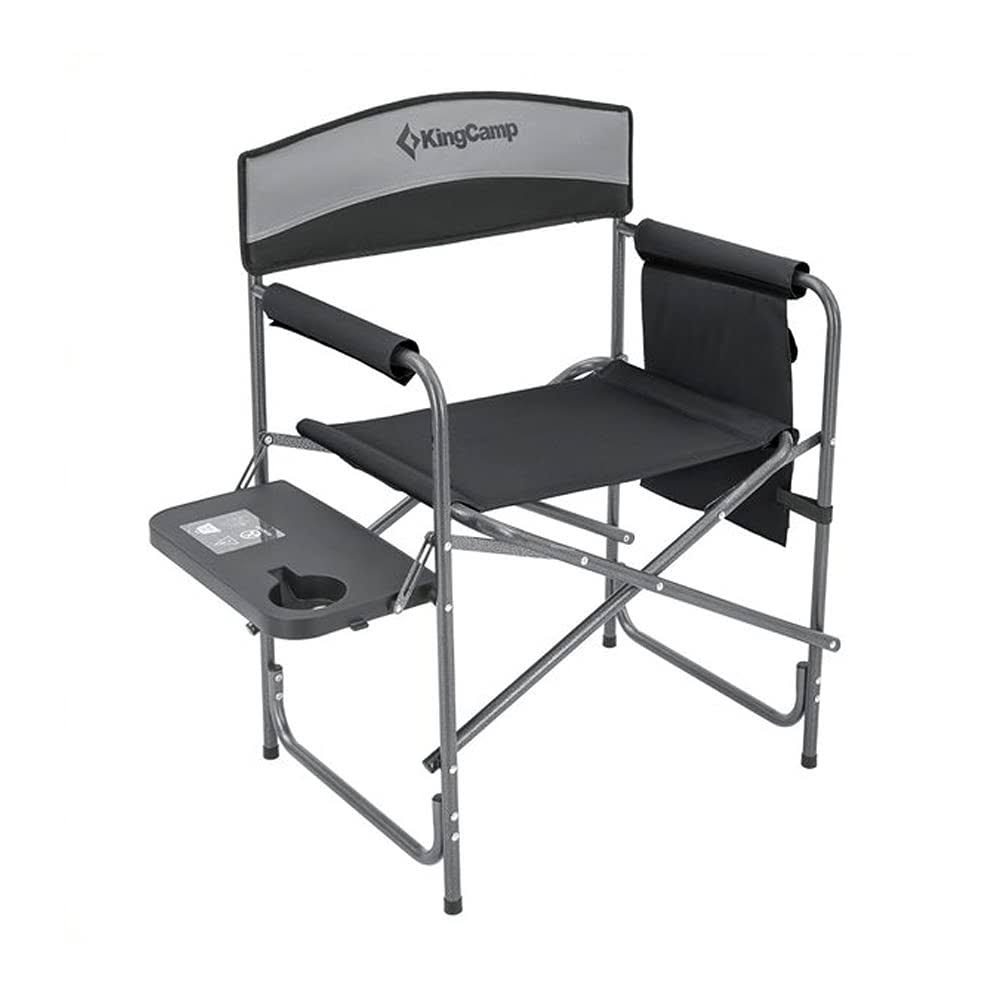 Heavy Duty Oversize Padded Folding Director Chair with Side Table Z654431