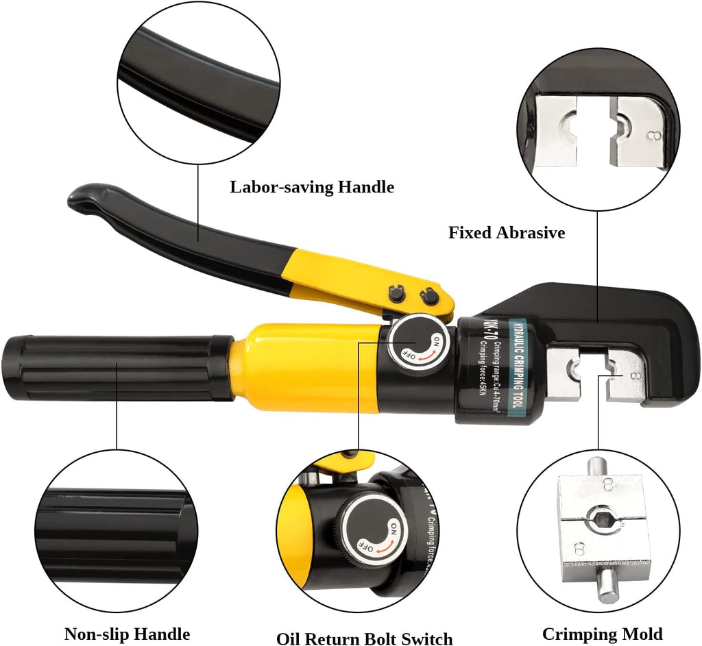 10 Ton Hydraulic Hand Crimper Tool for Stainless Steel Cable Railing Fittings Q774283