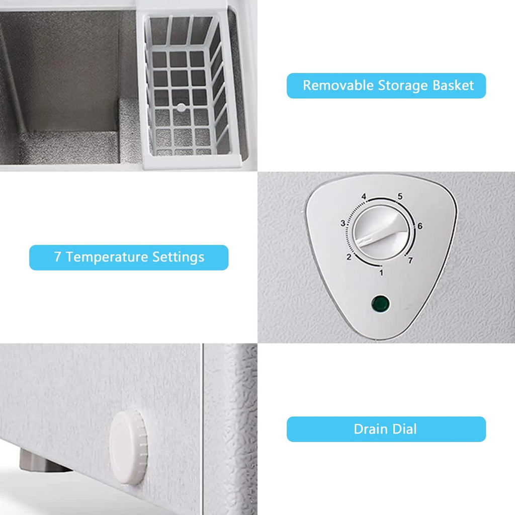 3.5 Cubic Chest Freezer with Storage Basket M42501