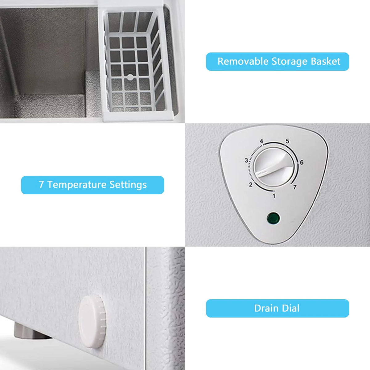 3.5 Cubic Chest Freezer with Storage Basket M42501
