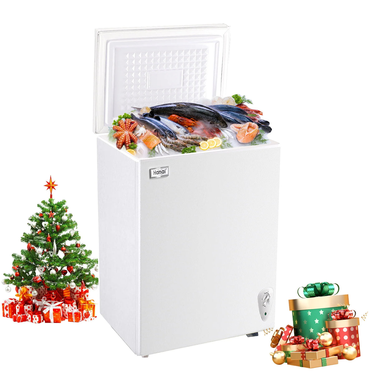 3.5 Cubic Chest Freezer with Storage Basket M42501