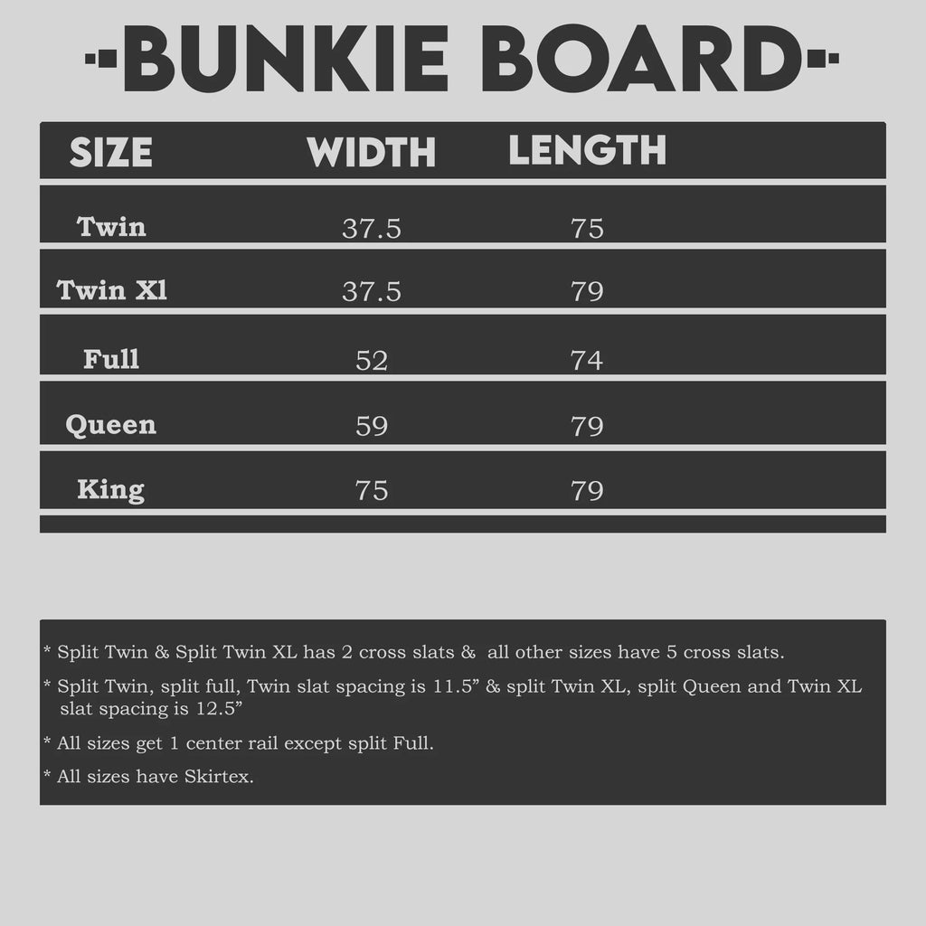 1.5 Split Wood Bunkie Board Slats Twin D856