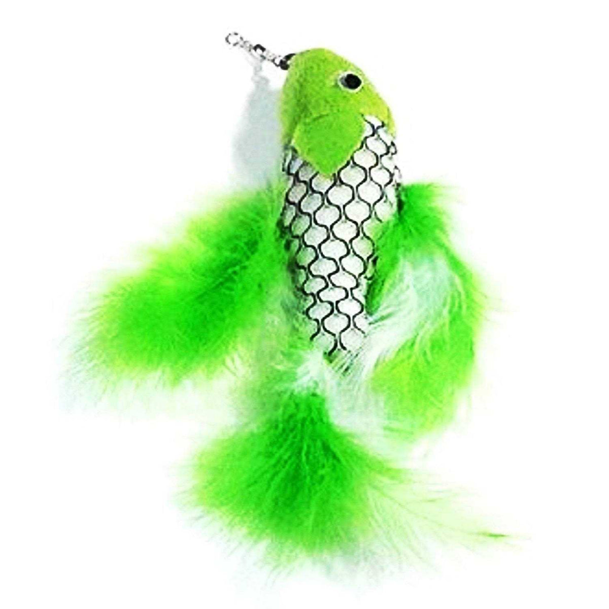 Retractable Interactive Cat Wand with Feathers P1305
