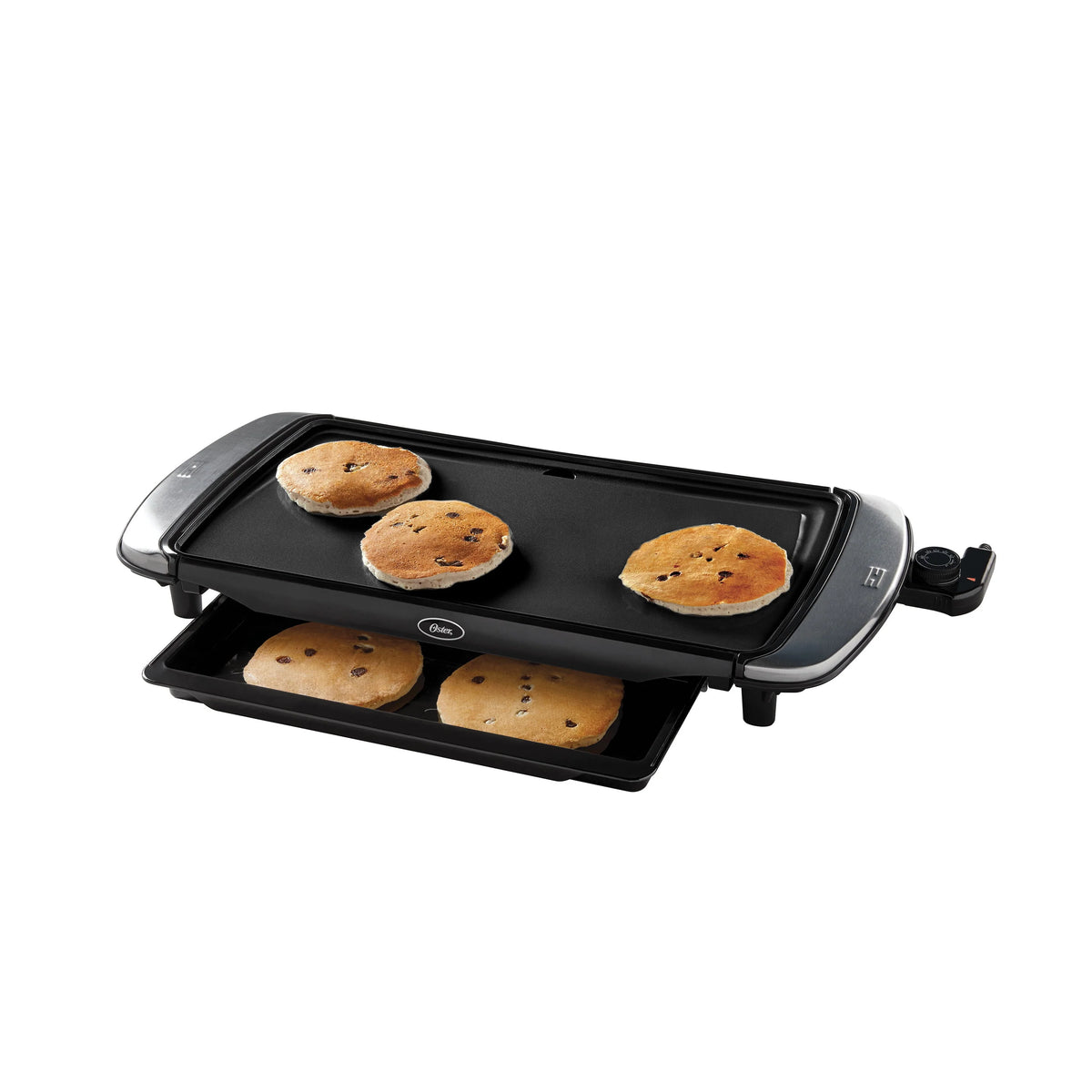 10-inch x 20-inch Nonstick Electric Griddle with Warming Tray, Black G396